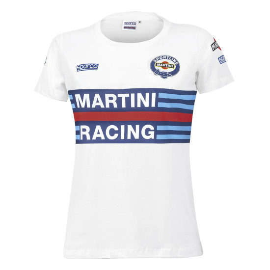 Damen T-Shirt Sparco Martini Racing - Weiß