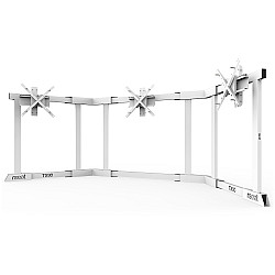 RSeat TX90 Weiß - Triple Screen TV-Ständer 65 bis 90 Zoll