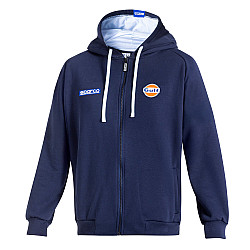 Gulf Kapuzen-Sweatshirt mit durchgehendem Reißverschluss - Navy Blau