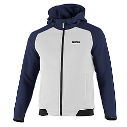 Hooded Full Zip Sweatshirt Sparco - Weiß Navy Blau