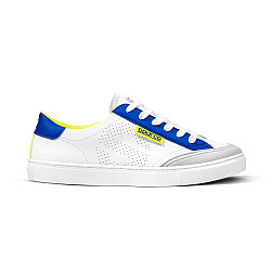 Sparco S-Time Schuhe - Weiß / Blau / Fluo Gelb