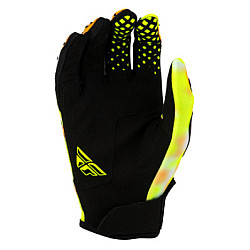 Fly Racing Kinetic Blur Handschuhe - Weiß / Hi-Vis / Orange