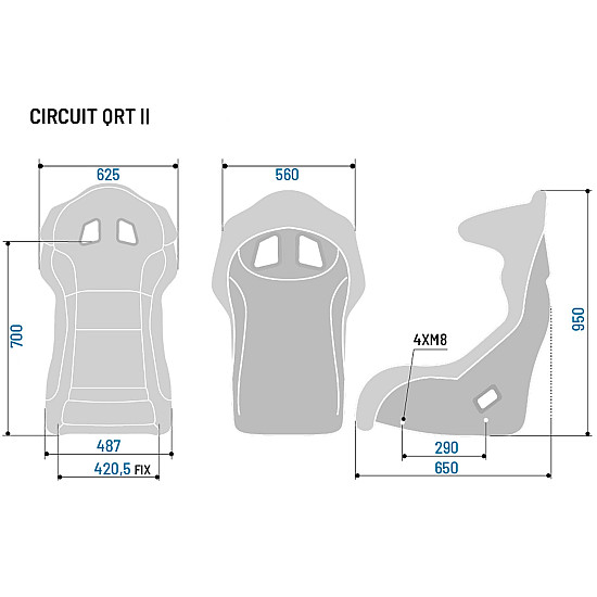 Sparco Circuit II QRT Sitz FIA 8855-1999