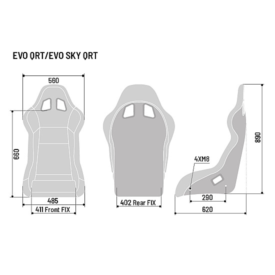 Sparco EVO SKY QRT Sitz FIA 8855-1999