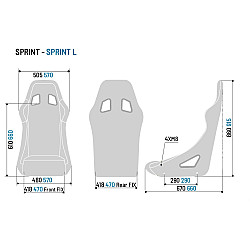 Sparco Sprint L Sitz FIA 8855-1999 - Schwarz