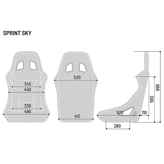 Sparco Sprint Sky Sitz FIA 8855-1999 - Schwarz