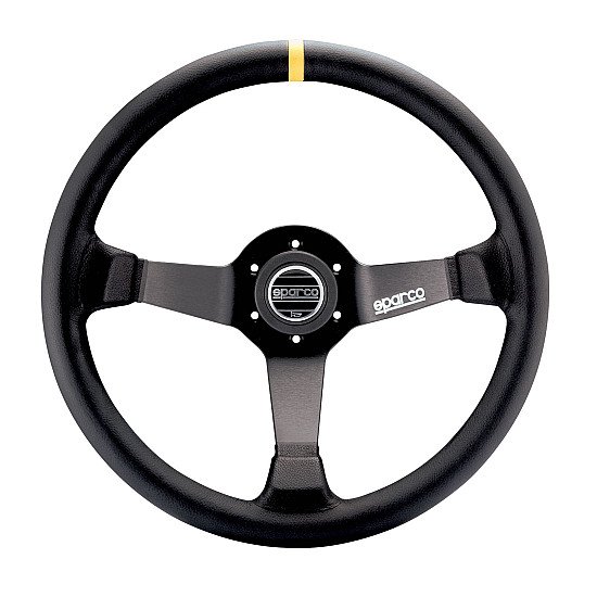 Sparco 345 Lederlenkrad - Schwarz