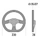 Sparco 353 Wildlederlenkrad - Schwarz
