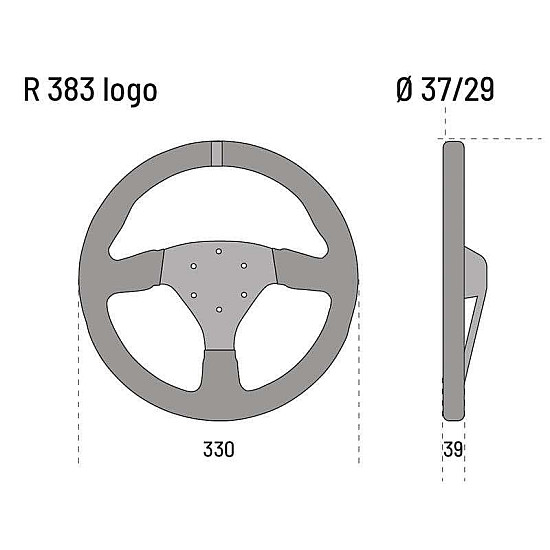 Sparco 383 Logo Velours-Lenkrad