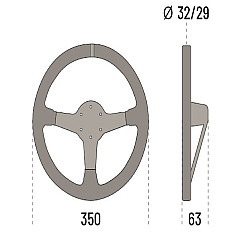 Sparco L 575 Wildleder Lenkrad