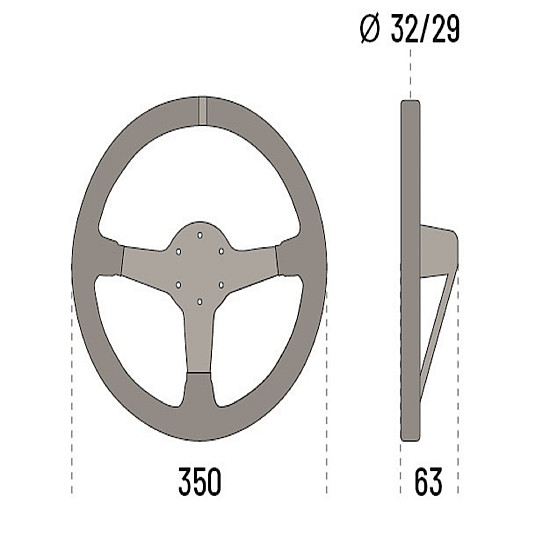 Sparco L 575 Wildleder Lenkrad