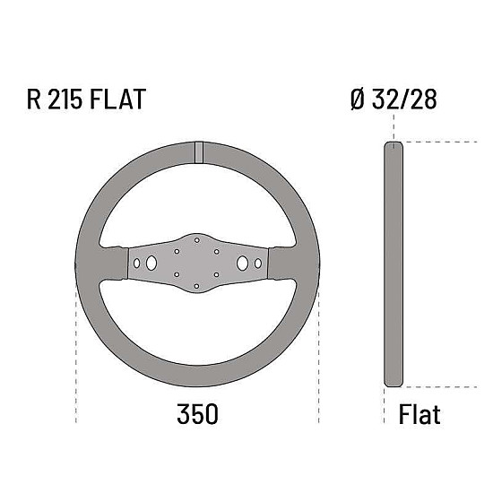 Sparco R215 Flaches Lederlenkrad