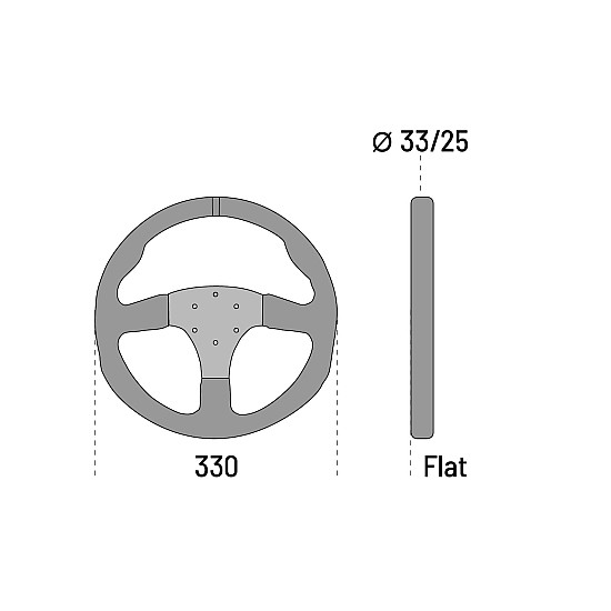 Sparco R330 Wildlederlenkrad - Ohne Knopf