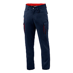 Sparco FTW Hose Vermont - Navy Blau / Rot