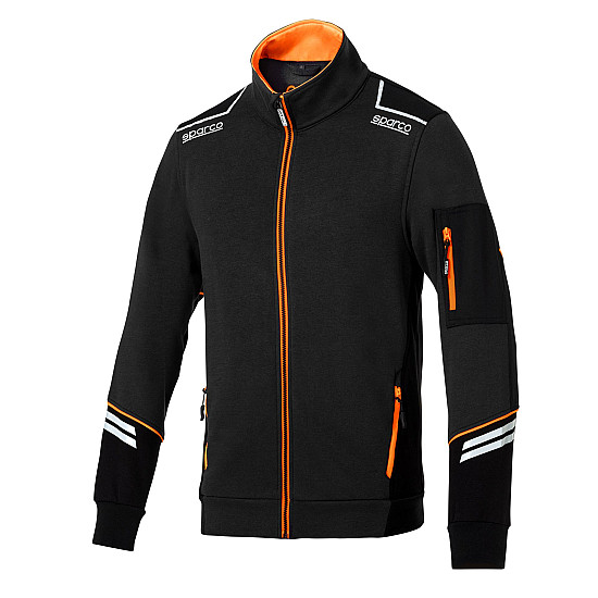 Sparco Full Zip Tech Alabama - Schwarz / Orange