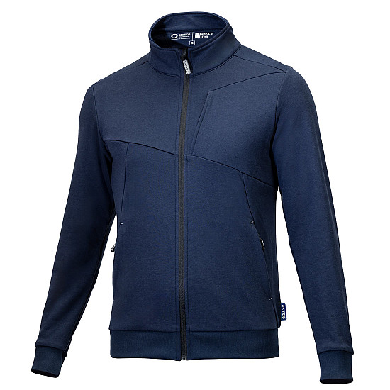 Sparco Grit Sweatshirt mit durchgehendem Reißverschluss Plata - Navy Blau