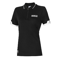 Sparco Lady Polo Zip MY2024 - Schwarz