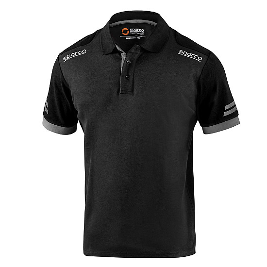 Sparco Tech Toledo Polo - Schwarz / Grau