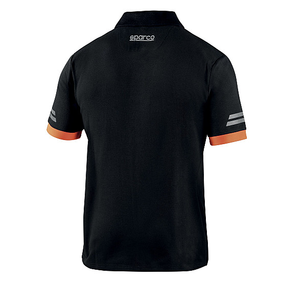 Sparco Tech Toledo Polo - Schwarz / Orange