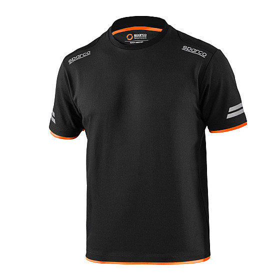 Sparco Tech Tucson T-Shirt - Schwarz / Orange